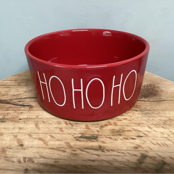 🔴 Beautiful Rae Dunn “Ho Ho Ho” Christmas Dog Bowl - Candy Bowl - Candle Holder - Picture 2 of 12